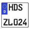 Motorradkennzeichen