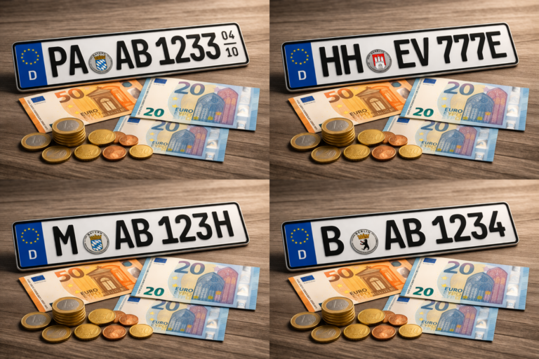 Mehr über den Artikel erfahren Kennzeichen Kosten: Was kosten Kennzeichen wirklich?